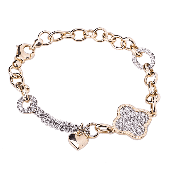 Золотой браслет 025226 детальное изображение ювелирного изделия Золотые браслеты с цирконием (фианитами) Золотой браслет 025226 детальное изображение ювелирного изделия Золотые браслеты с цирконием (фианитами)