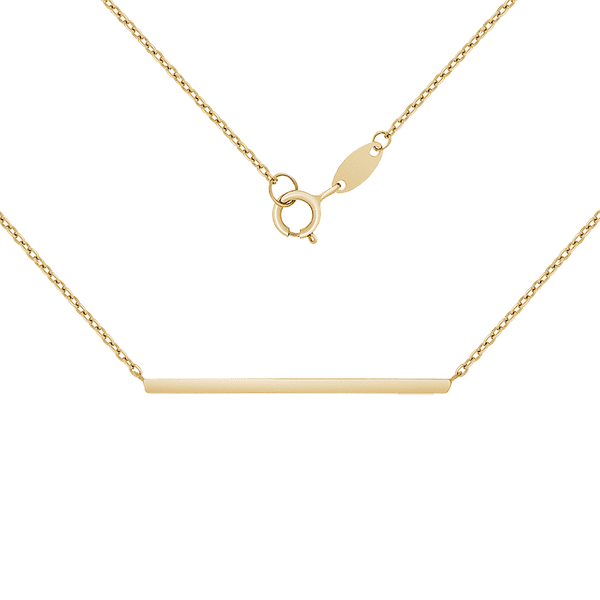 Кольє з жовтого золота 585 в мінімалістичному дизайні 032404 детальне зображення ювелірного виробу