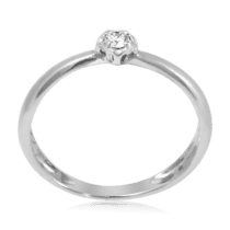 обзорное фото Кольцо с бриллиантом 023062  Золотые кольца для помолвки с бриллиантом