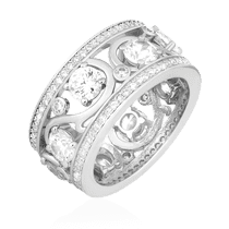 обзорное фото Серебряное кольцо с фианитами 024711 Серебряные кольца с фианитом обзорное фото Серебряное кольцо с фианитами 024711  Серебряные кольца с фианитом