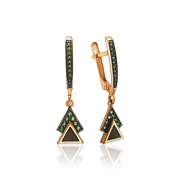 Золотые серьги с агатом и нанокристаллами 030023 детальное изображение ювелирного изделия Золотые серьги с агатом Золотые серьги с агатом и нанокристаллами 030023 детальное изображение ювелирного изделия Золотые серьги с агатом