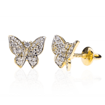 обзорное фото Золотые серьги с бриллиантами Fornax E0292  Золотые серьги с бриллиантами