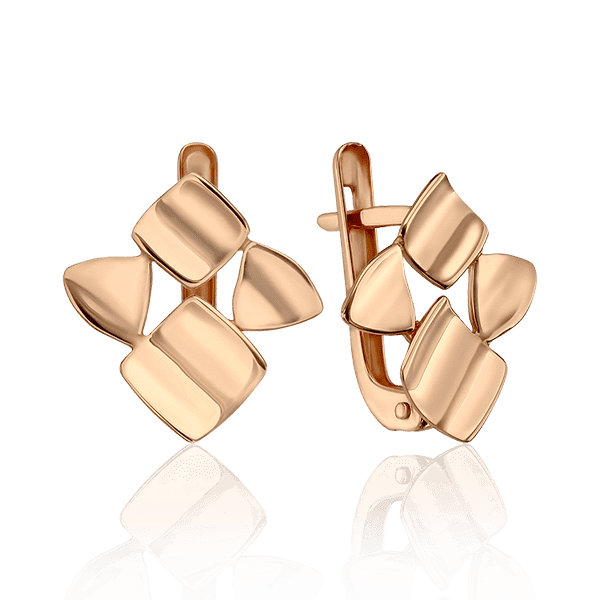 Золотые сережки Осколки с английским замком 033293 детальное изображение ювелирного изделия Золотые серьги Золотые сережки Осколки с английским замком 033293 детальное изображение ювелирного изделия Золотые серьги