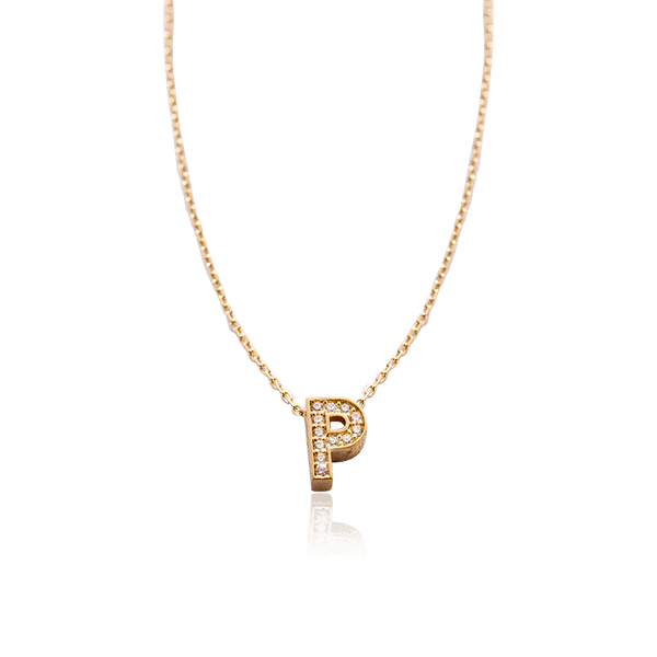 Золотая цепочка с буквой Р 032807 детальное изображение ювелирного изделия Золотые колье с камнями Золотая цепочка с буквой Р 032807 детальное изображение ювелирного изделия Золотые колье с камнями