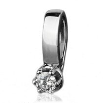 обзорное фото Кулон с бриллиантом 023161  Золотые кулоны с бриллиантами