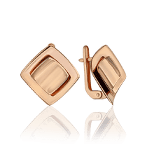 обзорное фото Золотые эксклюзивные серьги Софи без вставок с английским замком 032700 Золотые серьги без вставок обзорное фото Золотые эксклюзивные серьги Софи без вставок с английским замком 032700  Золотые серьги без вставок