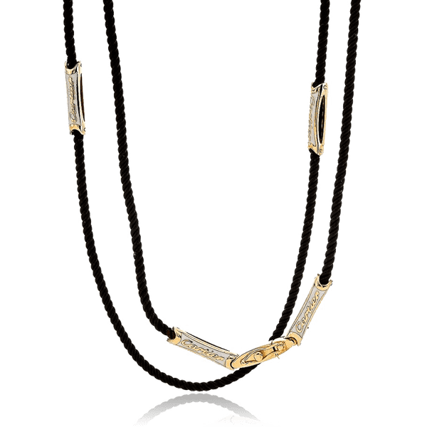 Шелковый шнурок с золотыми вставками 036534 детальное изображение ювелирного изделия Шнурки с золотом Шелковый шнурок с золотыми вставками 036534 детальное изображение ювелирного изделия Шнурки с золотом