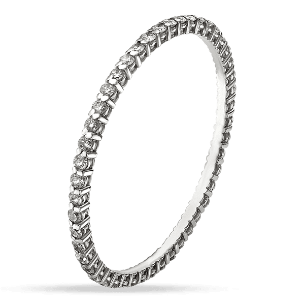 Кольцо из белого золота бриллиантовая дорожка 035170 детальное изображение ювелирного изделия Золотые обручальные кольца Кольцо из белого золота бриллиантовая дорожка 035170 детальное изображение ювелирного изделия Золотые обручальные кольца