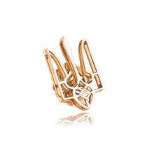 обзорное фото Золотой значок Герб Украины 1,6,0027  Золотые значки