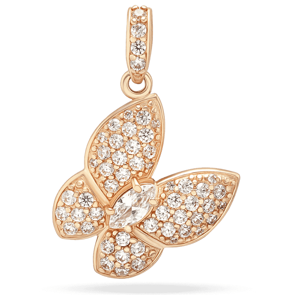 Золотая подвеска Бабочка с фианитами 038977 детальное изображение ювелирного изделия Золотые кулоны с фианитом Золотая подвеска Бабочка с фианитами 038977 детальное изображение ювелирного изделия Золотые кулоны с фианитом