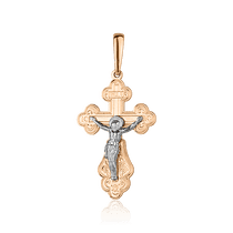 обзорное фото Крестик из золота 585 пробы с Распятием 1,4,0604  Золотые крестики