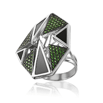 обзорное фото Серебряное кольцо с агатом и нанокристаллами 030066 Серебряные кольца обзорное фото Серебряное кольцо с агатом и нанокристаллами 030066  Серебряные кольца