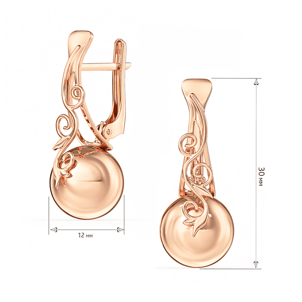 Золоті сережки 410060 детальне зображення ювелірного виробу