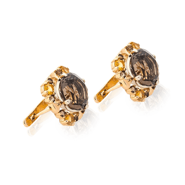 ювелирные серьги с кварцем и фианитами ювелирные серьги с кварцем и фианитами