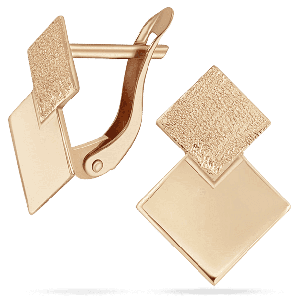 Золотые геометрические срежки на английской застежке 038978 детальное изображение ювелирного изделия Золотые серьги без вставок Золотые геометрические срежки на английской застежке 038978 детальное изображение ювелирного изделия Золотые серьги без вставок