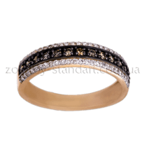 обзорное фото Золотое кольцо с бриллиантами 11744  Золотые кольца с бриллиантами