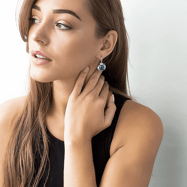 Золотые сережки с топазом лондон Золотые сережки с топазом лондон