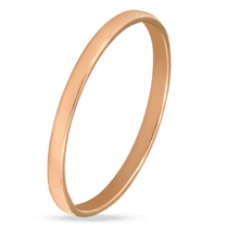 обзорное фото Тонкое обручальное кольцо Американка из красного золота 035158  Золотые обручальные кольца