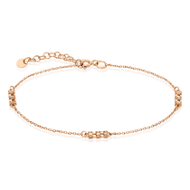 обзорное фото Изящный золотой браслет на руку с фианитами 035103 Золотые браслеты обзорное фото Изящный золотой браслет на руку с фианитами 035103  Золотые браслеты