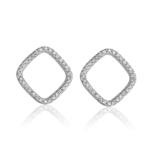 Серебряные серьги с фианитом Серебряные серьги с фианитом