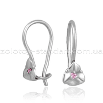 обзорное фото Серебряные серьги 470713С  Серебряные серьги с камнями