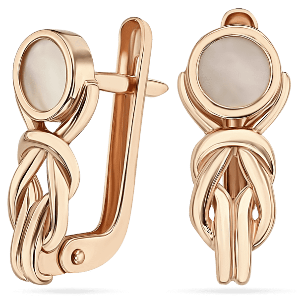 Нежные золотые повседневные серьги с перламутром 035247 детальное изображение ювелирного изделия Золотые серьги Нежные золотые повседневные серьги с перламутром 035247 детальное изображение ювелирного изделия Золотые серьги