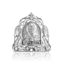 оглядове фото Ікона Микола Угодник зі срібла 035951