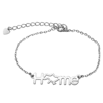 обзорное фото Серебряный браслет на руку Home без вставок 039374  Серебряные женские браслеты