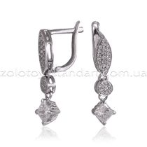 оглядове фото Золоті сережки з діамантом E-128х
