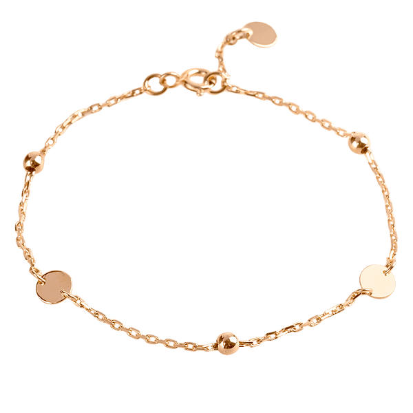 Стильный золотой браслет с монетками и шариками 037428 детальное изображение ювелирного изделия Женские золотые браслеты Стильный золотой браслет с монетками и шариками 037428 детальное изображение ювелирного изделия Женские золотые браслеты