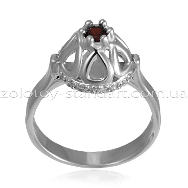 Серебряное кольцо 374638С детальное изображение ювелирного изделия Серебряные кольца с фианитом