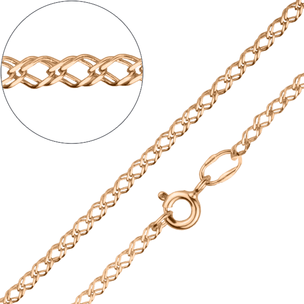 Золотая цепочка без вставок 028020 детальное изображение ювелирного изделия Золотые цепочки плетения Рембо