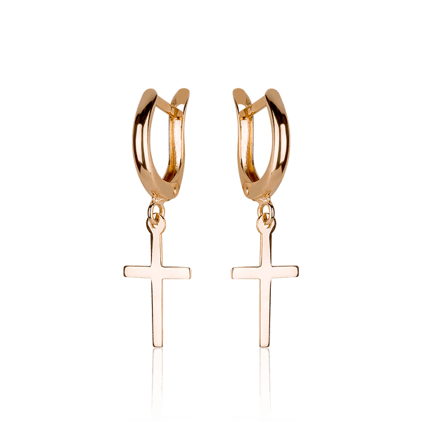 серьги золотіе с крестиками серьги золотіе с крестиками