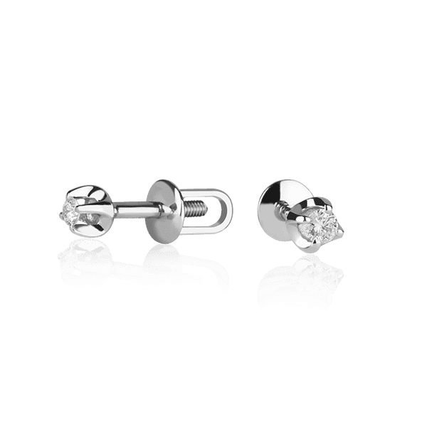 Серьги гвоздики из белого золота с бриллиантами 029637 детальное изображение ювелирного изделия Золотые серьги с бриллиантами Серьги гвоздики из белого золота с бриллиантами 029637 детальное изображение ювелирного изделия Золотые серьги с бриллиантами