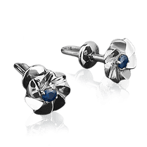 обзорное фото Серьги из белого золота с сапфиром 2044.0/1 Золотые серьги с сапфиром обзорное фото Серьги из белого золота с сапфиром 2044.0/1  Золотые серьги с сапфиром