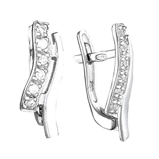 Серебряные серьги С2Ф/087 детальное изображение ювелирного изделия Серебряные серьги с камнями Серебряные серьги С2Ф/087 детальное изображение ювелирного изделия Серебряные серьги с камнями