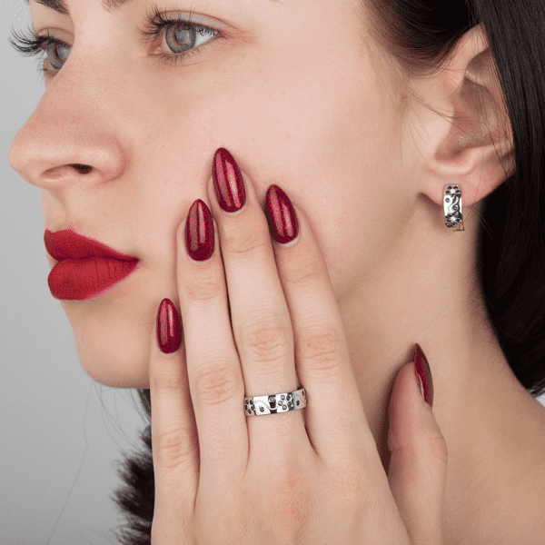 Золотые серьги с бриллиантами и сапфирами 2151.1 фото набор