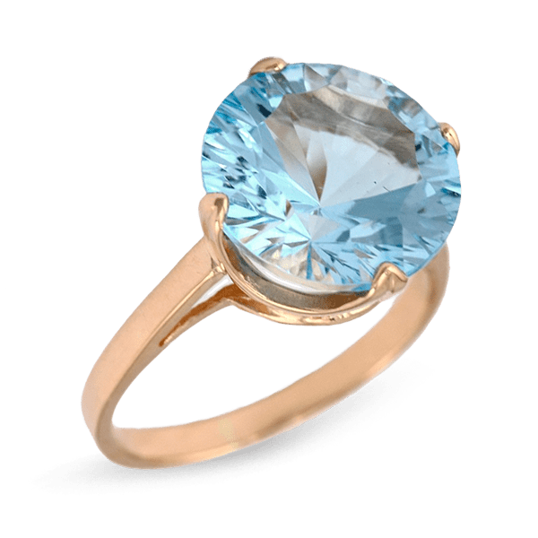 Кольцо с голубым топазом 024596 детальное изображение ювелирного изделия Золотые кольца с топазом Кольцо с голубым топазом 024596 детальное изображение ювелирного изделия Золотые кольца с топазом