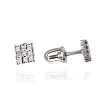 обзорное фото Золотые серьги с бриллиантом 2586/1  Золотые серьги с бриллиантами