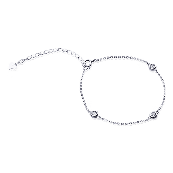 Серебряный браслет с фианитом 031326 детальное изображение ювелирного изделия Серебряные браслеты Серебряный браслет с фианитом 031326 детальное изображение ювелирного изделия Серебряные браслеты