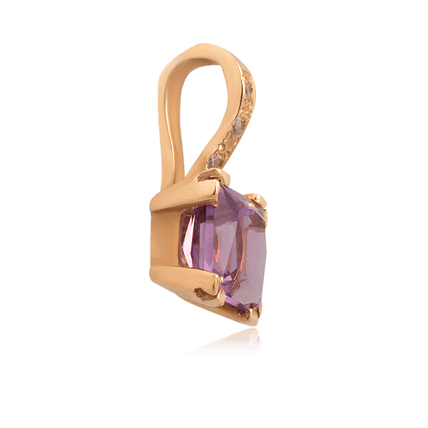 Золотий кулон з аметистом 492904 детальне зображення ювелірного виробу Золотий кулон з аметистом 492904 детальне зображення ювелірного виробу