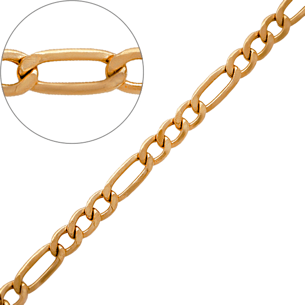 Золотий ланцюг Фігаро (Картьє) 13104 детальне зображення ювелірного виробу