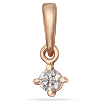 обзорное фото Золотой подвес с бриллиантом 039019 Золотые кулоны с бриллиантами обзорное фото Золотой подвес с бриллиантом 039019  Золотые кулоны с бриллиантами