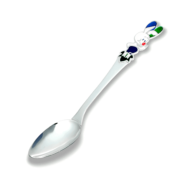 Детская ложка из серебра Пятачок с эмалью 031845 детальное изображение ювелирного изделия Серебряные детские ложечки Детская ложка из серебра Пятачок с эмалью 031845 детальное изображение ювелирного изделия Серебряные детские ложечки