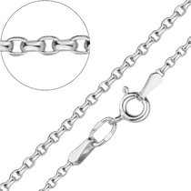 обзорное фото Цепочка Дойч в белом золоте 027549 Дойч плетение золотых цепочек обзорное фото Цепочка Дойч в белом золоте 027549  Дойч плетение золотых цепочек