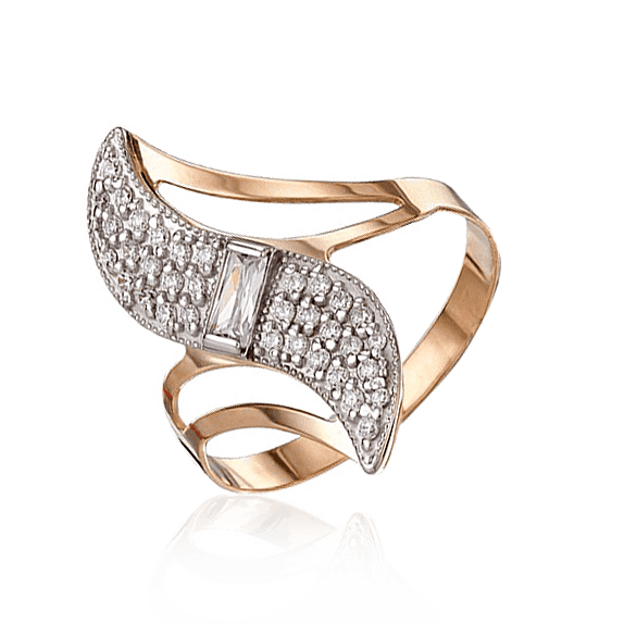 Золотое кольцо с россыпью фианитов 028702 детальное изображение ювелирного изделия Золотые кольца с фианитом Золотое кольцо с россыпью фианитов 028702 детальное изображение ювелирного изделия Золотые кольца с фианитом