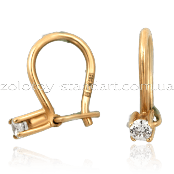 Сережки золотые 2636/0 детальное изображение ювелирного изделия Серьги с камнями Сережки золотые 2636/0 детальное изображение ювелирного изделия Серьги с камнями