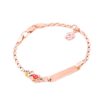 обзорное фото Золотой детский браслет с эмалью 025206 Детские золотые браслеты обзорное фото Золотой детский браслет с эмалью 025206  Детские золотые браслеты