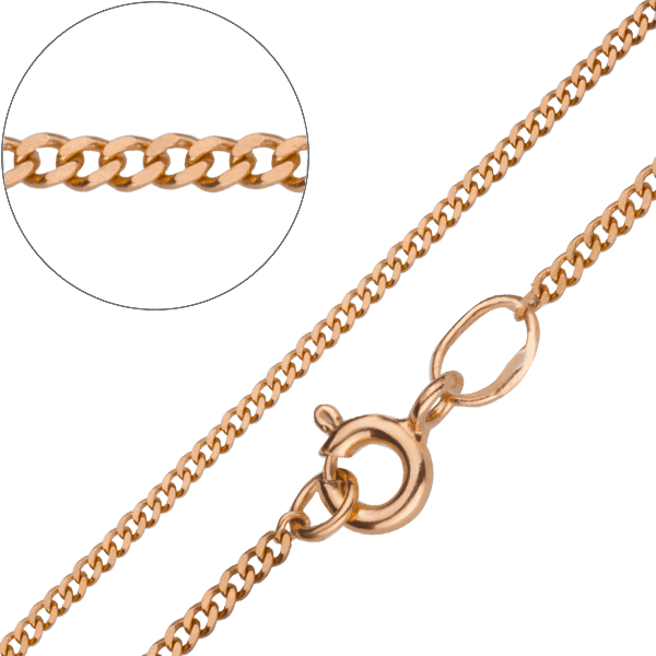Золотой цепочный браслет с без вставок Гурмет 028087 детальное изображение ювелирного изделия Золотые браслеты без камней