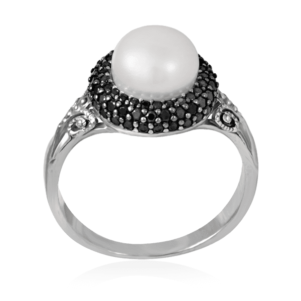 Срібна каблучка Зефір з перлиною 023029 детальне зображення ювелірного виробу Срібна каблучка Зефір з перлиною 023029 детальне зображення ювелірного виробу